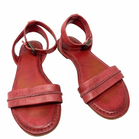 Frye Shoes - Frye Phillip Two Piece Red Leather Sandals